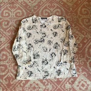 White lace floral top